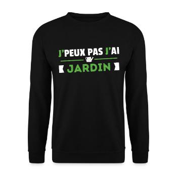 Je Peux Pas J'ai Jardin Cadeau Jardinage Retraite - Sweat-shirt Unisexe - noir - Devant - Alina (178cm) & Michal (187cm)