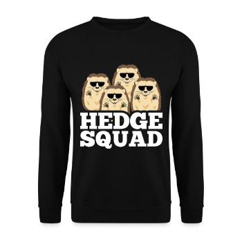 Hedgesquad Hedgehog Pun - Unisex Sweatshirt - black - Front - Alina (178cm) & Michal (187cm)