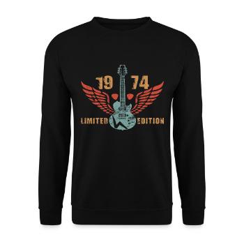 Guitariste Guitariste Guitariste Guitariste 1974 - Sweat-shirt Unisexe - noir - Devant - Alina (178cm) & Michal (187cm)