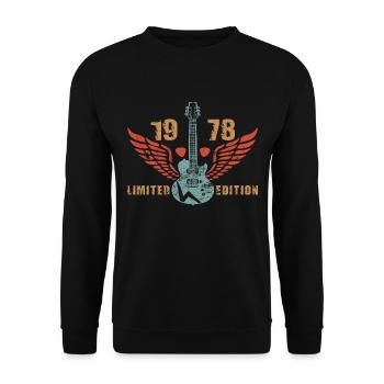 Guitariste Guitariste Guitariste 1978 Anniversaire - Sweat-shirt Unisexe - noir - Devant - Alina (178cm) & Michal (187cm)