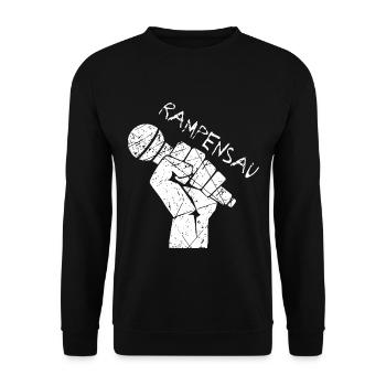 Cadeau musicien chanteur Rampensau - Sweat-shirt Unisexe - noir - Devant - Alina (178cm) & Michal (187cm)