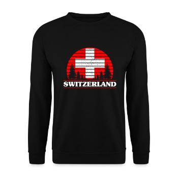 Suisse - Sweat-shirt Unisexe - noir - Devant - Alina (178cm) & Michal (187cm)