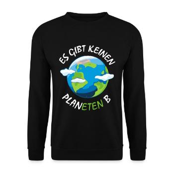Es gibt keinen Planeten B - NO PLANET B - Unisex Pullover - Schwarz - Vorne - Alina (178cm) & Michal (187cm)