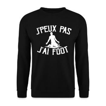 Je Peux Pas J'ai Foot - Sweat-shirt Unisexe - noir - Devant - Alina (178cm) & Michal (187cm)