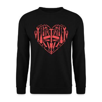 Je Peux Pas J'ai Bricole - Sweat-shirt Unisexe - noir - Devant - Alina (178cm) & Michal (187cm)