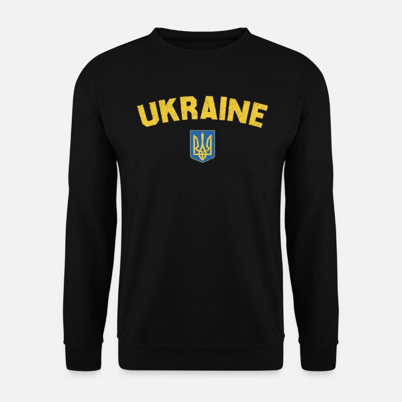 UKRAINE Flagge - Unisex Pullover - Schwarz