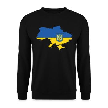 Ukraine - Unisex Pullover - Schwarz - Vorne - Alina (178cm) & Michal (187cm)
