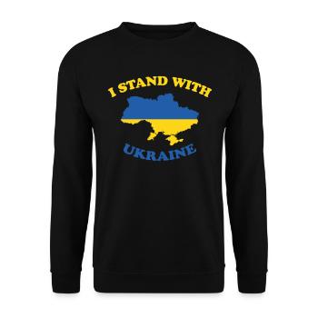 Je suis avec l'Ukraine I Stand With Ukraine - Sweat-shirt Unisexe - noir - Devant - Alina (178cm) & Michal (187cm)