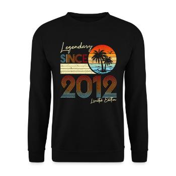 Legendary Since 2012 Limited Edition - Unisex Sweatshirt - black - Front - Alina (178cm) & Michal (187cm)