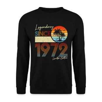 Légendaire Depuis 1972 Édition Limitée - Sweat-shirt Unisexe - noir - Devant - Alina (178cm) & Michal (187cm)