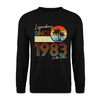 Légendaire Depuis 1983 Édition Limitée - Sweat-shirt Unisexe - noir - Devant - Alina (178cm) & Michal (187cm)