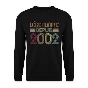 Légendaire Depuis 2002 - Sweat-shirt Unisexe - noir - Devant - Alina (178cm) & Michal (187cm)
