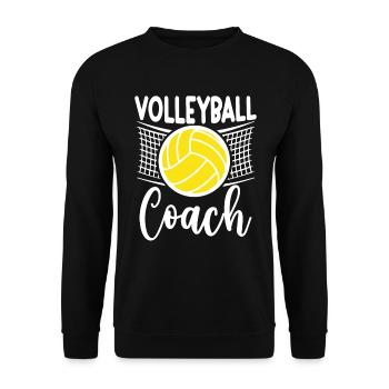 Volleyball Coach - Unisex Sweatshirt - black - Front - Alina (178cm) & Michal (187cm)