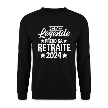 La Légende Prend Sa Retraite 2024 - Sweat-shirt Unisexe - noir - Devant - Alina (178cm) & Michal (187cm)