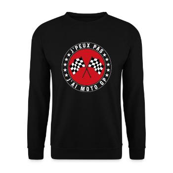 I Can't I Have Moto Gp - Unisex Sweatshirt - black - Front - Alina (178cm) & Michal (187cm)
