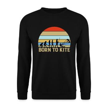 Born To Kite - Born For The Kite - Unisex Sweatshirt - black - Front - Alina (178cm) & Michal (187cm)