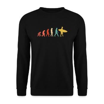 Évolution Du Surf - Sweat-shirt Unisexe - noir - Devant - Alina (178cm) & Michal (187cm)