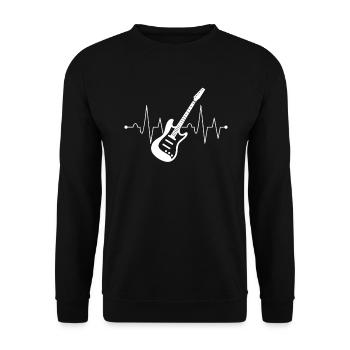 The Heart Rate Of A Guitarist - Unisex Sweatshirt - black - Front - Alina (178cm) & Michal (187cm)