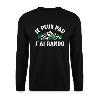 Je Peux Pas J'ai Rando - Sweat-shirt Unisexe - noir - Devant - Alina (178cm) & Michal (187cm)