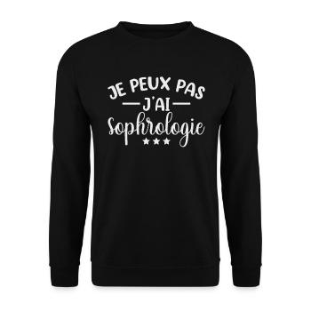 Je Peux Pas J'ai Sophrologie - Sweat-shirt Unisexe - noir - Devant - Alina (178cm) & Michal (187cm)