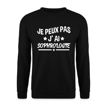 Je Peux Pas J'ai Sophrologie - Sweat-shirt Unisexe - noir - Devant - Alina (178cm) & Michal (187cm)