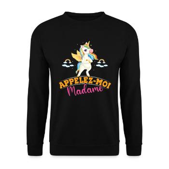 Appelez Moi Madame - Sweat-shirt Unisexe - noir - Devant - Alina (178cm) & Michal (187cm)