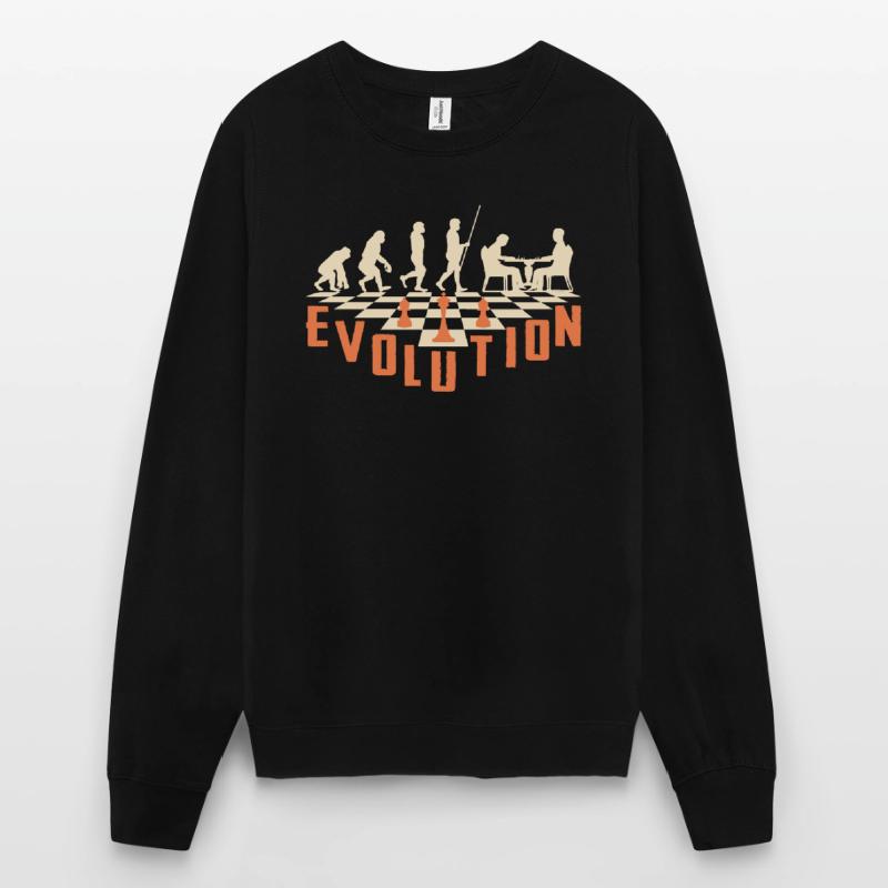 Die Evolution des Schachs Unisex Pullover