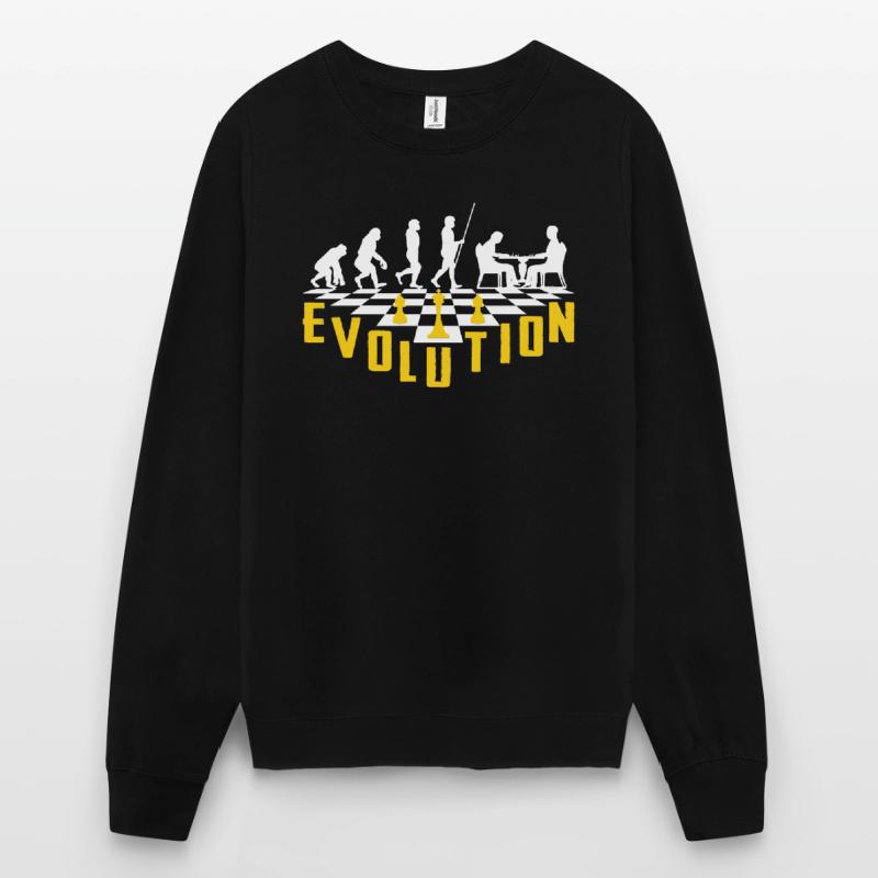 Die Evolution des Schachs Unisex Pullover