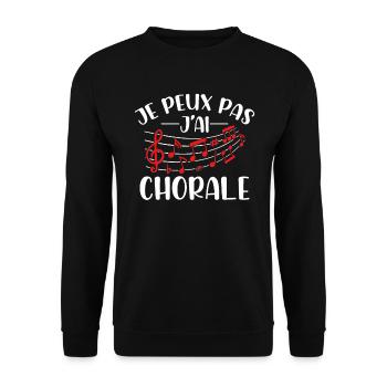 Je Peux Pas J'ai Chorale - Sweat-shirt Unisexe - noir - Devant - Alina (178cm) & Michal (187cm)