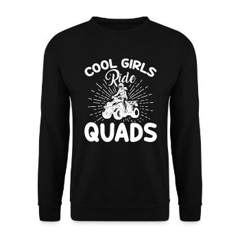 Les Filles Cool Conduisent Des Quads - Sweat-shirt Unisexe - noir - Devant - Alina (178cm) & Michal (187cm)
