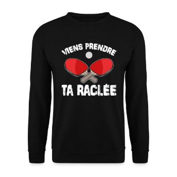 Viens Prendre Ta Raclée - Sweat-shirt Unisexe - noir - Devant - Alina (178cm) & Michal (187cm)