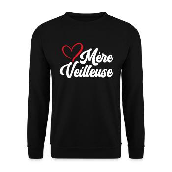 Mère Veilleuse Maman Fête Des Mères Anniversaire - Sweat-shirt Unisexe - noir - Devant - Alina (178cm) & Michal (187cm)