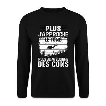 Sport Plongée Idée Cadeau Mer Poisson Anniversaire - Sweat-shirt Unisexe - noir - Devant - Alina (178cm) & Michal (187cm)