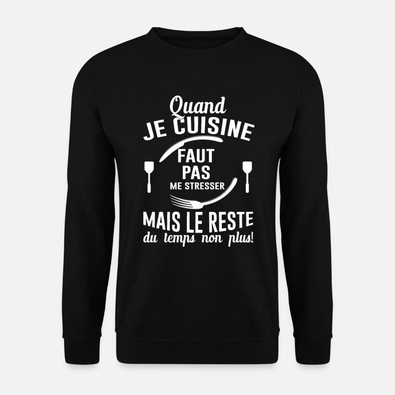 Cuisine Cuisinier Restaurant Cadeau Cuisinière Bbq - Sweat-shirt Unisexe - noir