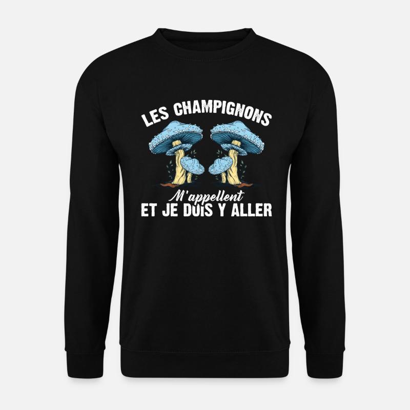 Champignon Forêt Idée Cadeau Nature Automne Hobby - Sweat-shirt Unisexe - noir