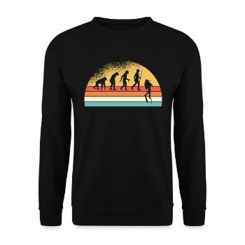 Évolution De La Plongée Vintage Idée Cadeau Mer - Sweat-shirt Unisexe - noir - Devant - Alina (178cm) & Michal (187cm)