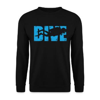 Diving Sport Sea Birthday Gift Idea Fish - Unisex Sweatshirt - black - Front - Alina (178cm) & Michal (187cm)