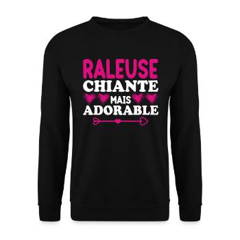 Raleuse Chiante Mais Adorable - Sweat-shirt Unisexe - noir - Devant - Alina (178cm) & Michal (187cm)