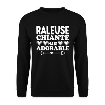 Raleuse Chiante Mais Adorable - Sweat-shirt Unisexe - noir - Devant - Alina (178cm) & Michal (187cm)