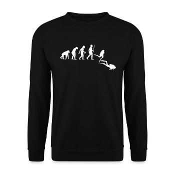 Sport Tauchen Meer Geschenk Idee See Geburtstag Wasser - Unisex Pullover - Schwarz - Vorne - Alina (178cm) & Michal (187cm)