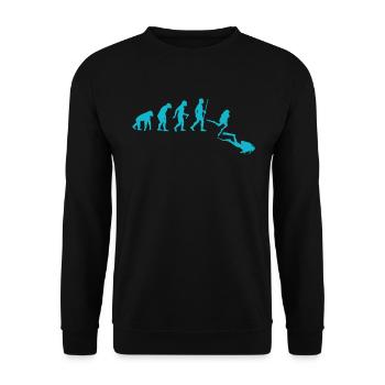 Sport Tauchen Meer Geschenk Idee See Geburtstag Wasser - Unisex Pullover - Schwarz - Vorne - Alina (178cm) & Michal (187cm)