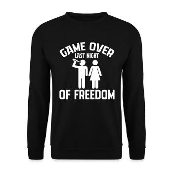 Game Finished Last Night of Freedom Marriage Love - Unisex Sweatshirt - black - Front - Alina (178cm) & Michal (187cm)