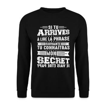 Je Vais Être Papy Annonce Grossesse Papi Grossesse - Sweat-shirt Unisexe - noir - Devant - Alina (178cm) & Michal (187cm)