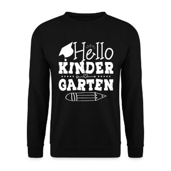 Bonjour L'école Maternelle - Sweat-shirt Unisexe - noir - Devant - Alina (178cm) & Michal (187cm)