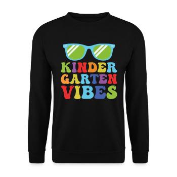 Vibes De Maternelle - Sweat-shirt Unisexe - noir - Devant - Alina (178cm) & Michal (187cm)