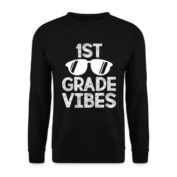 Die Schwingungen des 1. Jahres - Unisex Pullover - Schwarz - Vorne - Alina (178cm) & Michal (187cm)