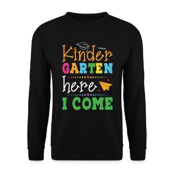 The Nursery School Me Voilà - Unisex Sweatshirt - black - Front - Alina (178cm) & Michal (187cm)