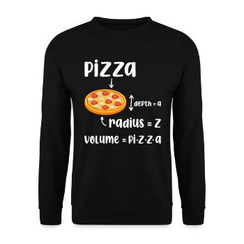 Volume Drôle De Pizza - Sweat-shirt Unisexe - noir - Devant - Alina (178cm) & Michal (187cm)