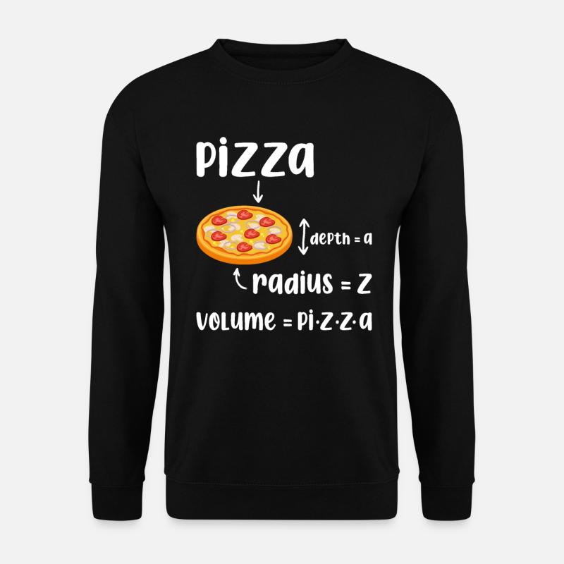 Lustiges Pizzavolumen - Unisex Pullover - Schwarz