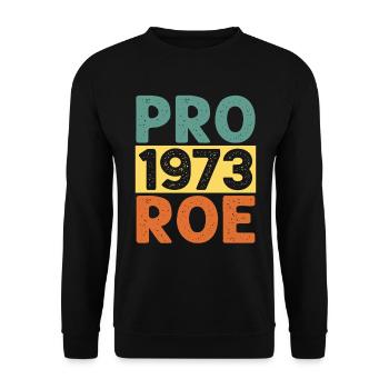 Pro 1973 Roe - Unisex Pullover - Schwarz - Vorne - Alina (178cm) & Michal (187cm)